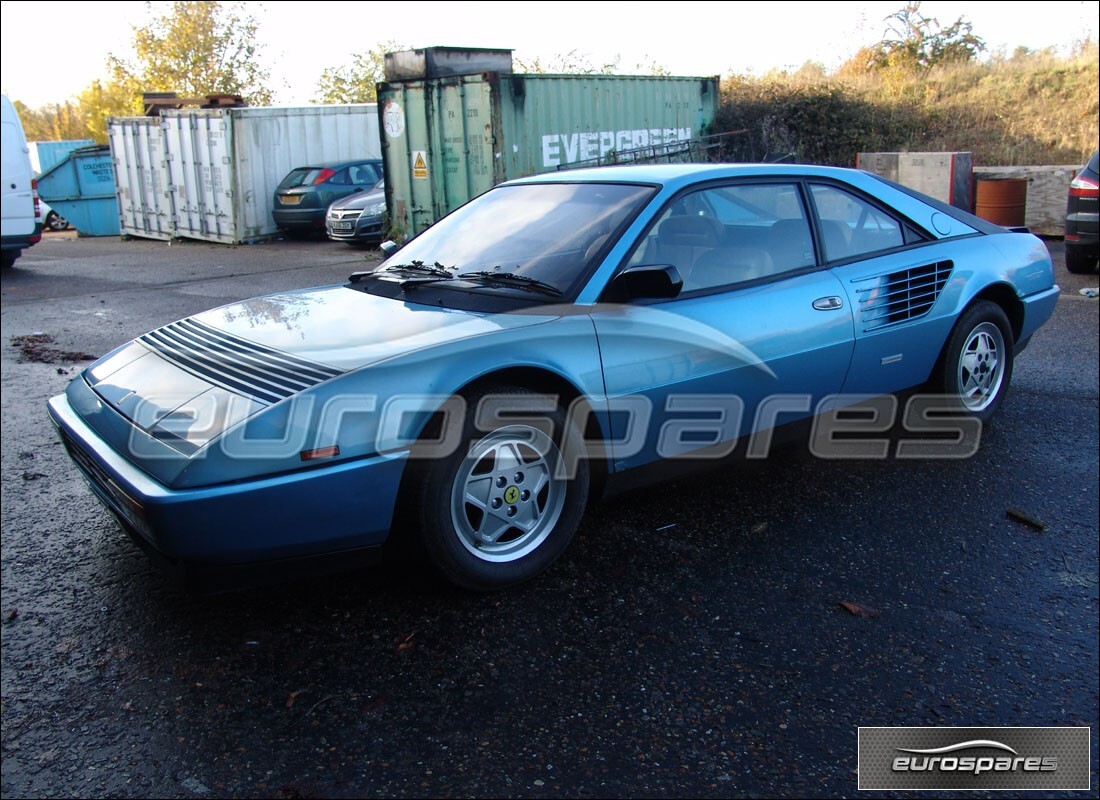 ferrari mondial 3.2 qv (1987) being prepared for dismantling at eurospares