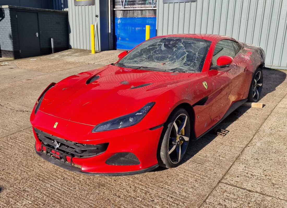 ferrari portofino m being prepared for dismantling at eurospares