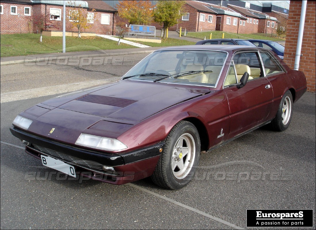 ferrari 400i (1983 mechanical) being prepared for dismantling at eurospares