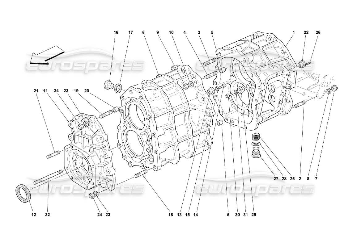 ferrari 550 maranello gearbox parts diagram