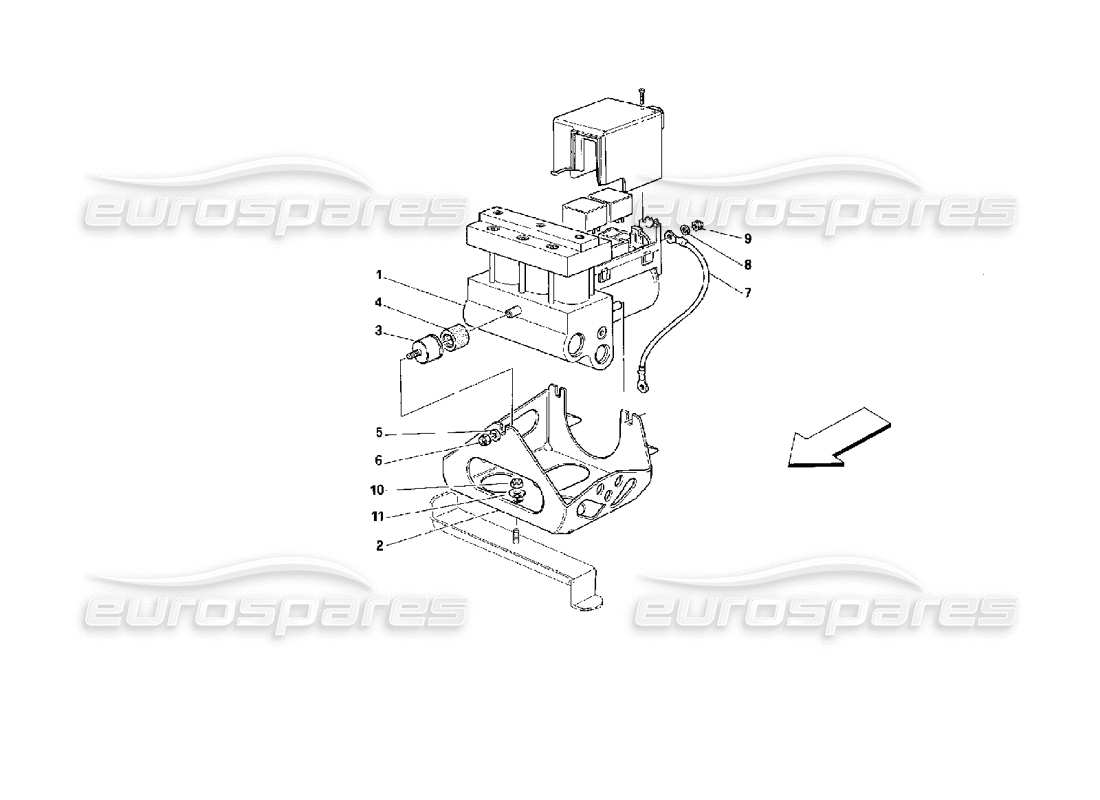 ferrari 512 m abs hydraulic control unit part diagram