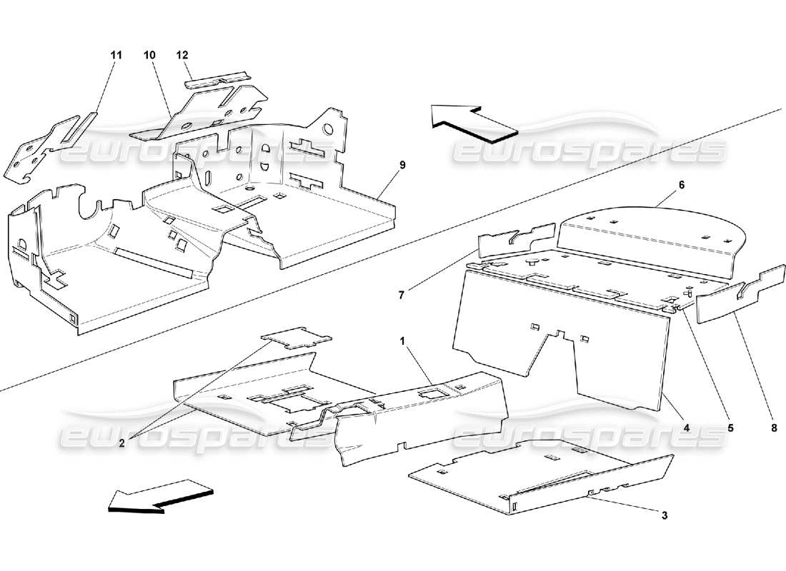 ferrari 550 maranello passengers compartment insulations -not for gd parts diagram