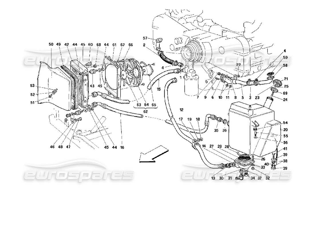 ferrari 512 m lubrication parts diagram