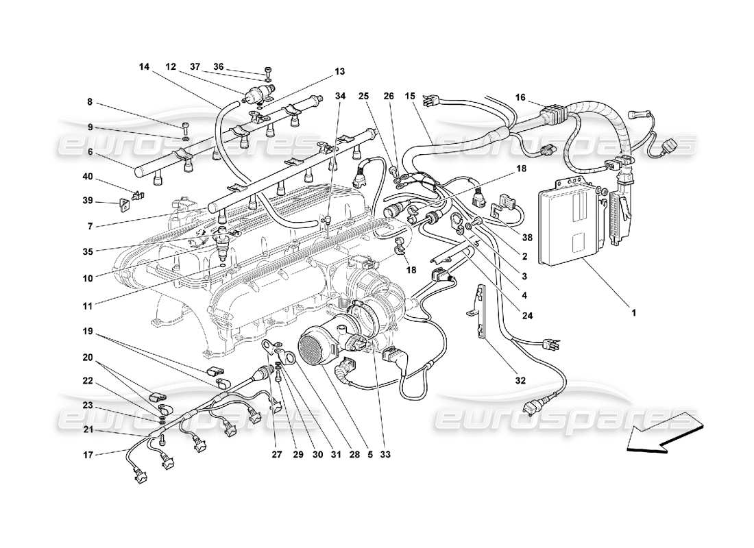 ferrari 550 maranello injection device parts diagram