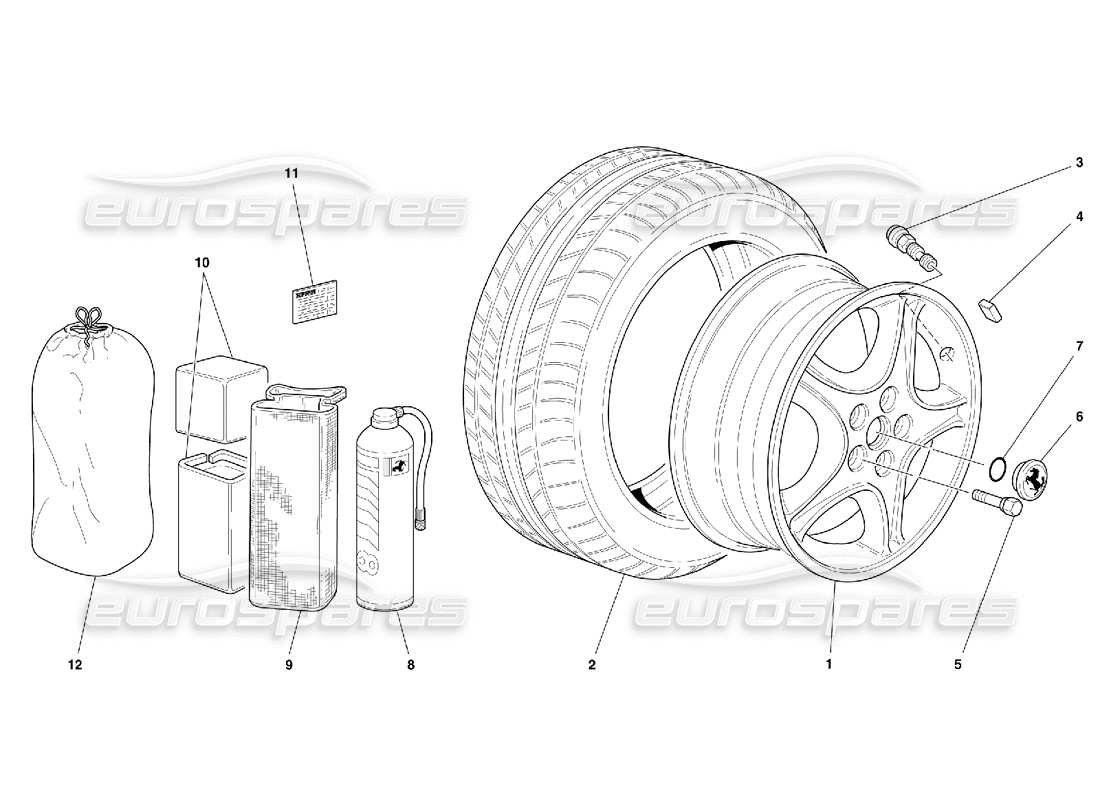 ferrari 456 m gt/m gta wheels parts diagram