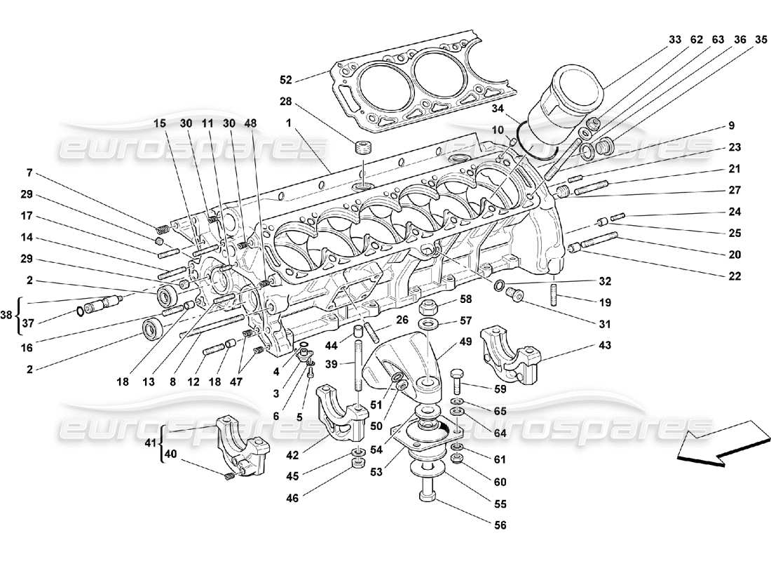ferrari 550 maranello crankcase parts diagram