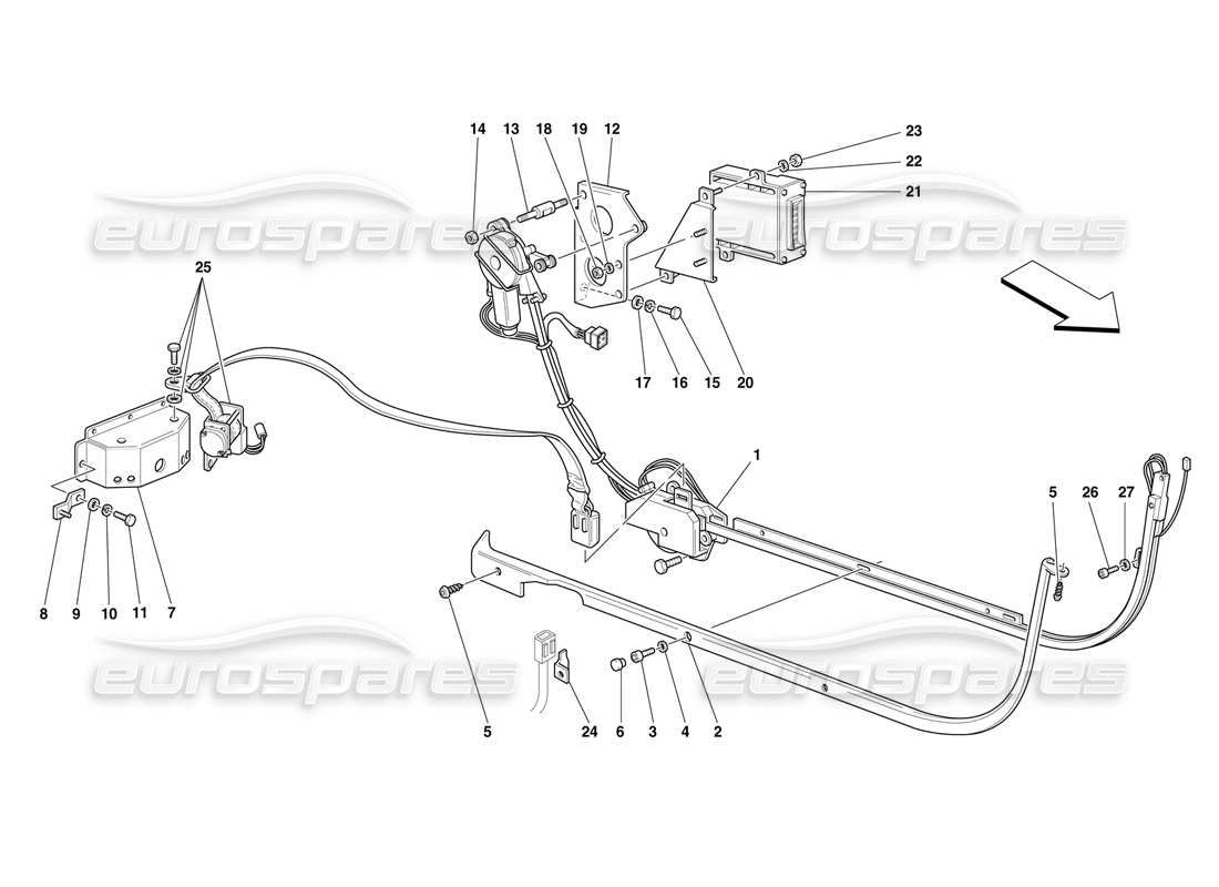 ferrari f50 passive safety belts system -valid for usa- parts diagram