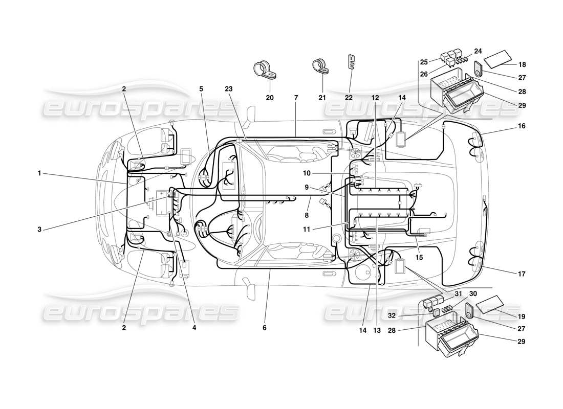 ferrari f50 electrical system parts diagram