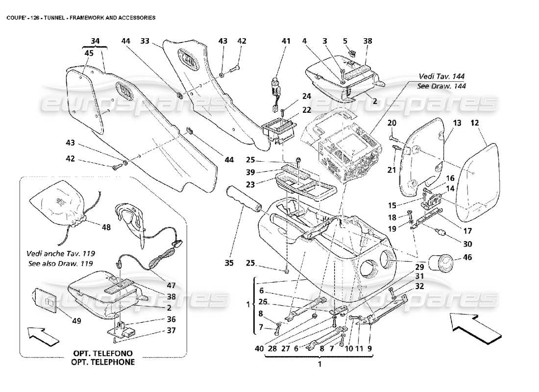 part diagram containing part number 66734000