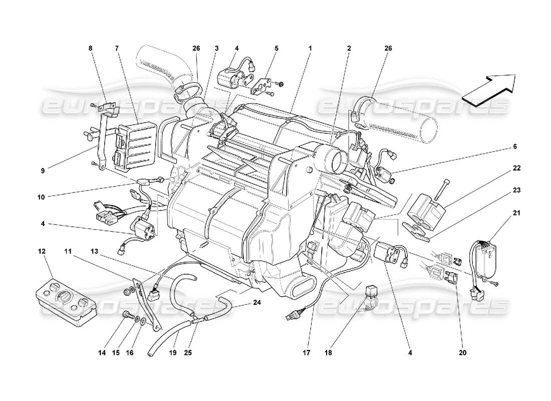 a part diagram from the ferrari 550 maranello parts catalogue