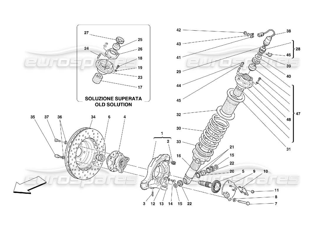 VIEW PARTS DIAGRAMS FROM THE FERRARI 550 PARTS CATALOGUE a part diagram from the ferrari 550 parts catalogue