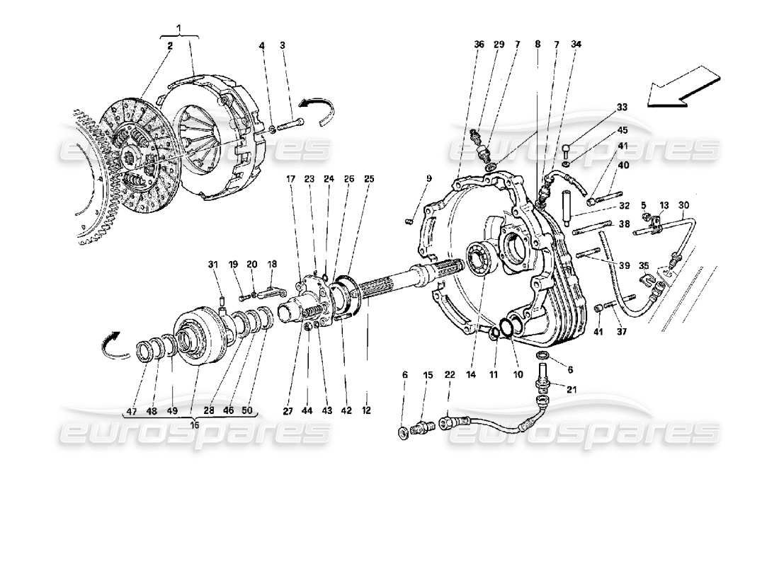 a part diagram from the ferrari 512 m parts catalogue