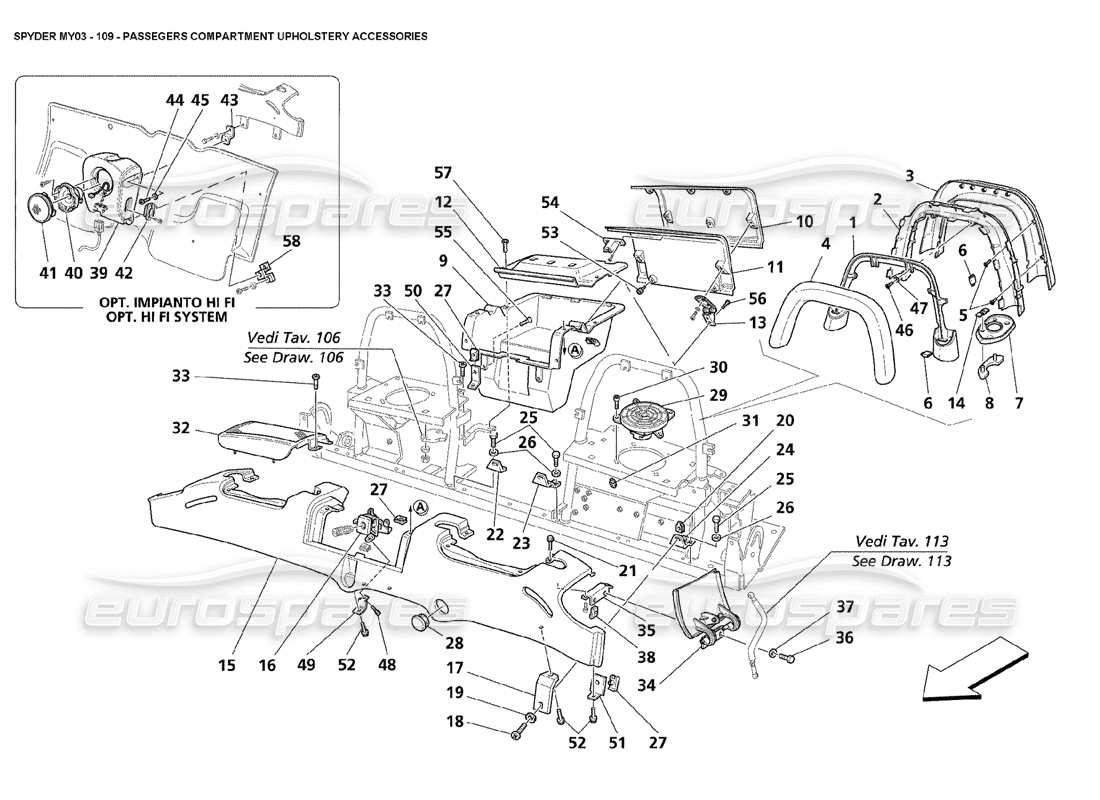 part diagram containing part number 980001164