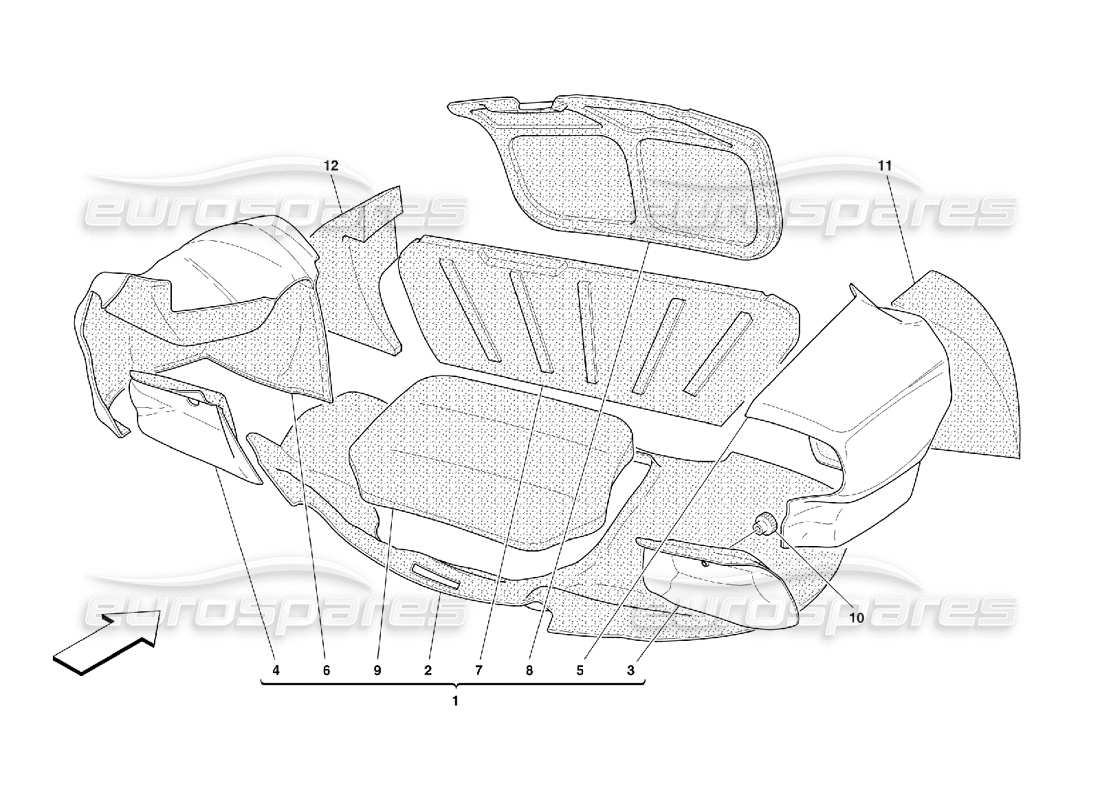 part diagram containing part number 654190..