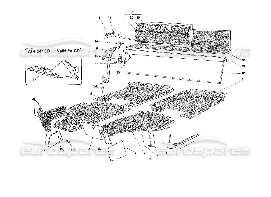 part diagram containing part number 63698100