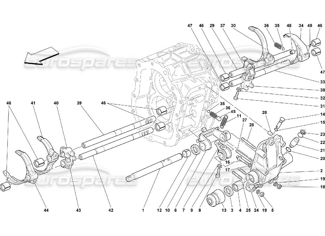 VIEW PARTS DIAGRAMS FROM THE FERRARI 550 PARTS CATALOGUE a part diagram from the ferrari 550 parts catalogue