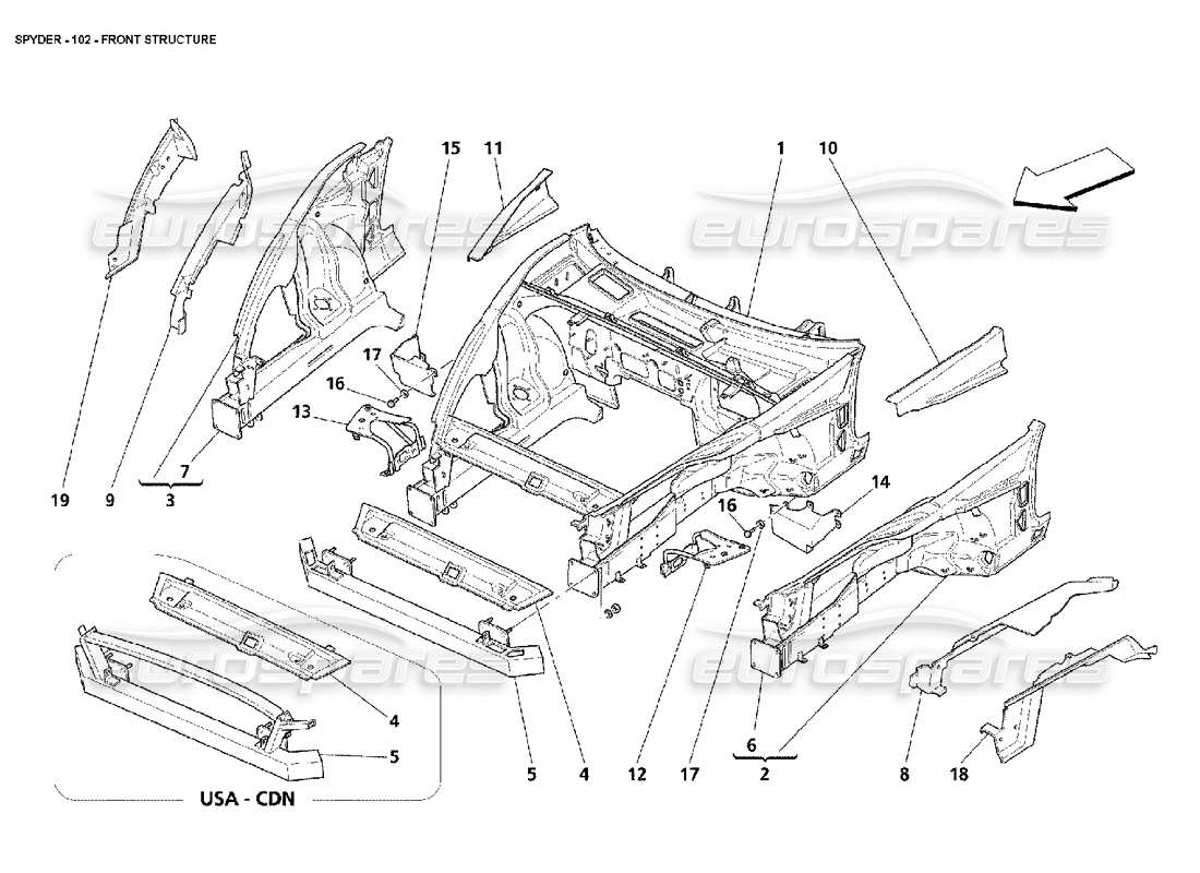 part diagram containing part number 980001153