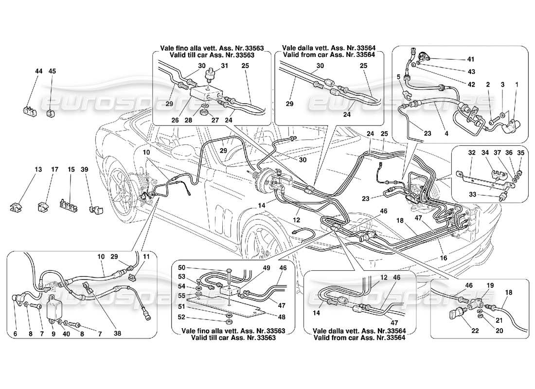a part diagram from the Ferrari 550 Maranello parts catalogue