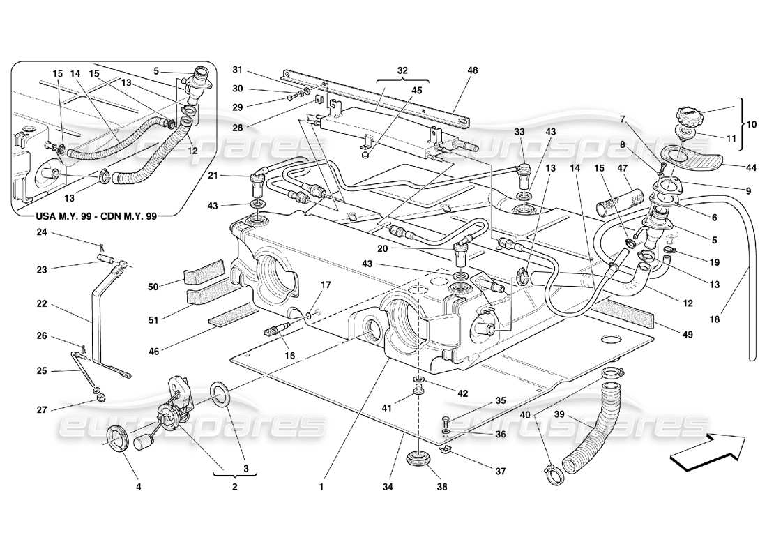 part diagram containing part number 64783600