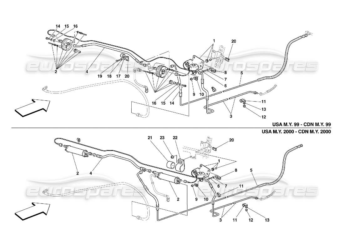 a part diagram from the ferrari 550 parts catalogue