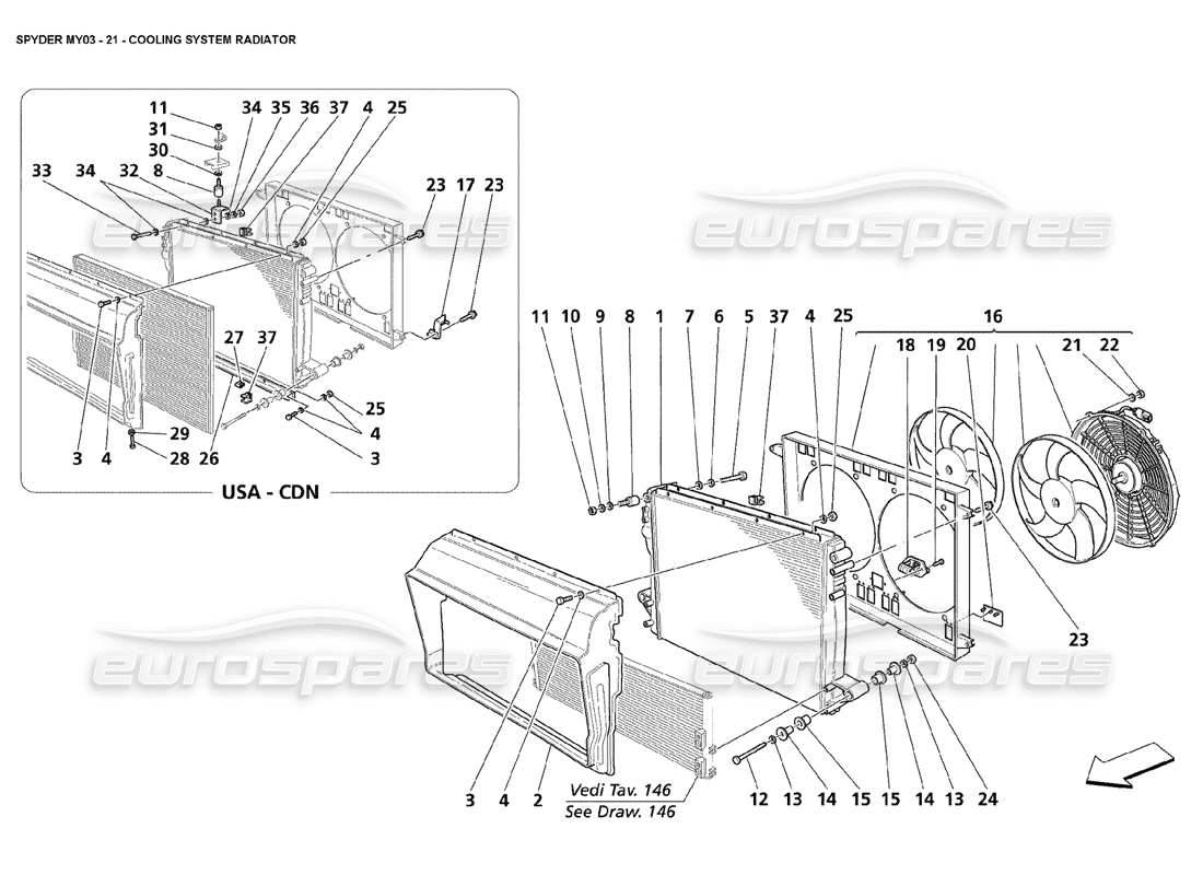 a part diagram from the Maserati 4200 Spyder (2003) parts catalogue