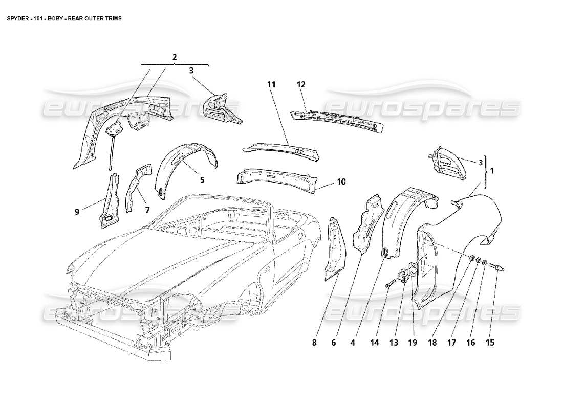 a part diagram from the Maserati 4200 Spyder (2002) parts catalogue
