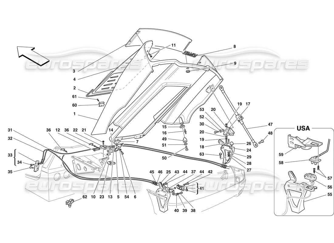 part diagram containing part number 62551900