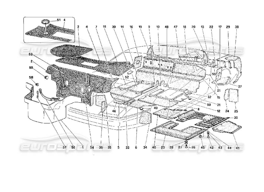 a part diagram from the Ferrari 512 M parts catalogue