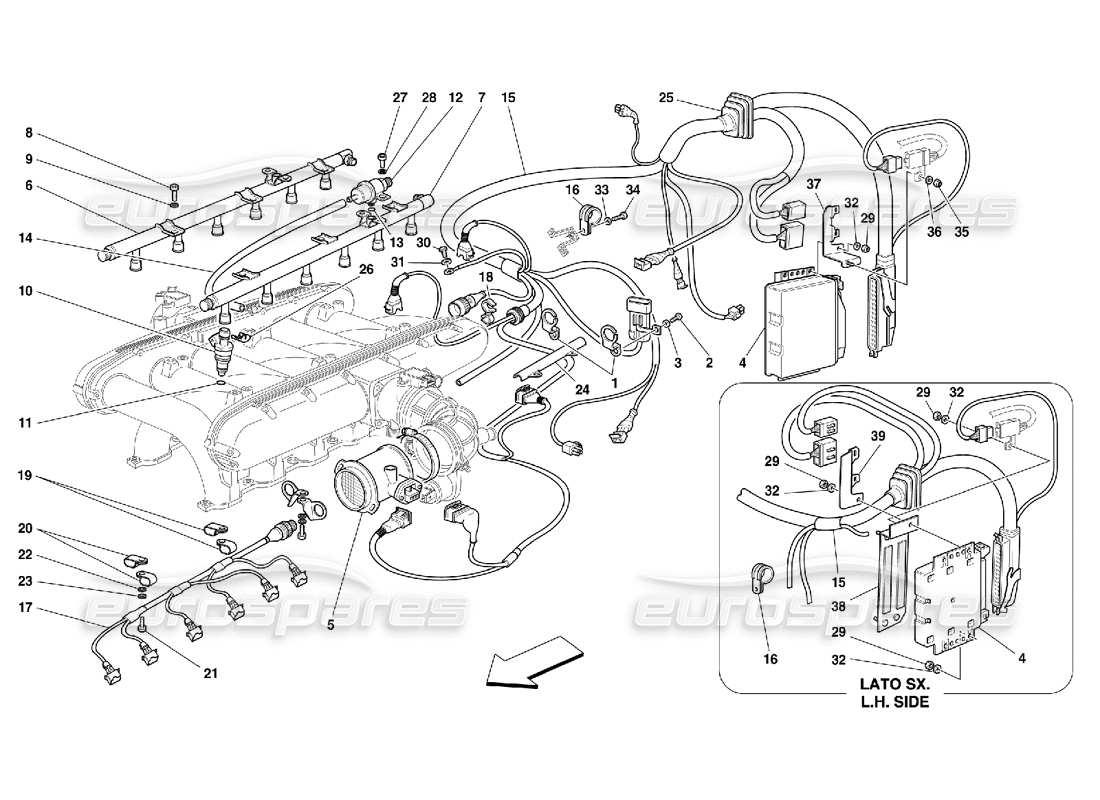 a part diagram from the ferrari 456 parts catalogue
