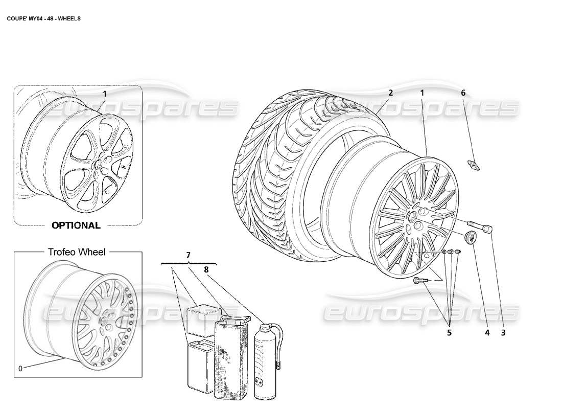 a part diagram from the Maserati 4200 Coupe (2004) parts catalogue