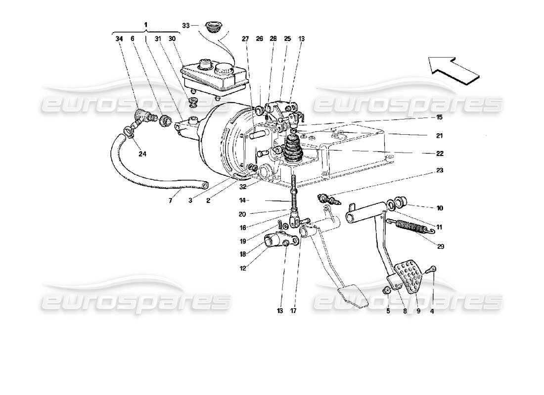 ferrari 512 m brake hydraulic system -not for gd- part diagram
