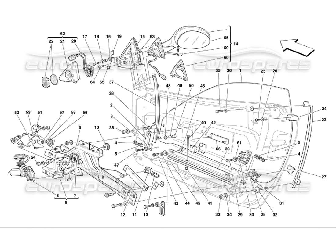 part diagram containing part number 65310700