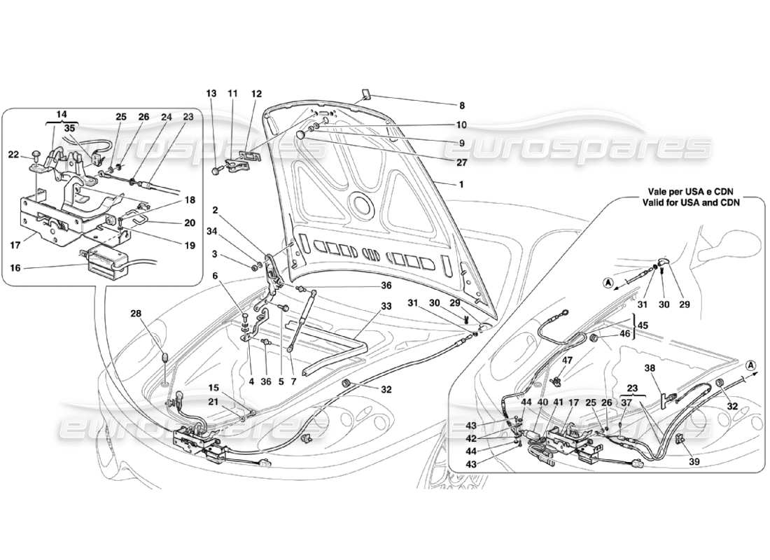 a part diagram from the ferrari 360 challenge stradale parts catalogue