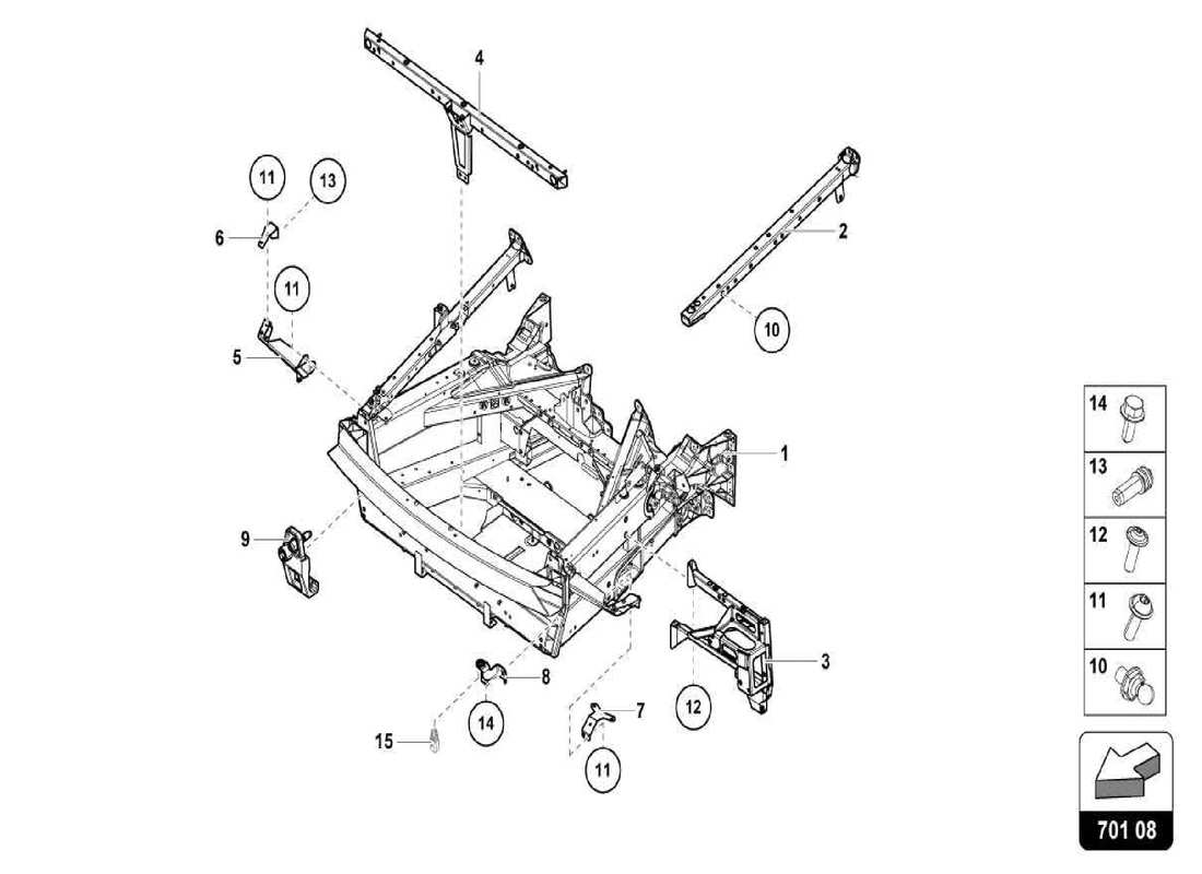 a part diagram from the lamborghini centenario parts catalogue