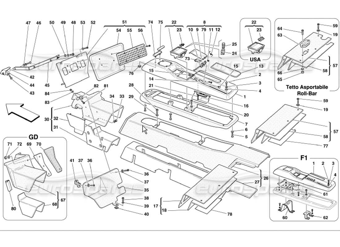 part diagram containing part number 65538800