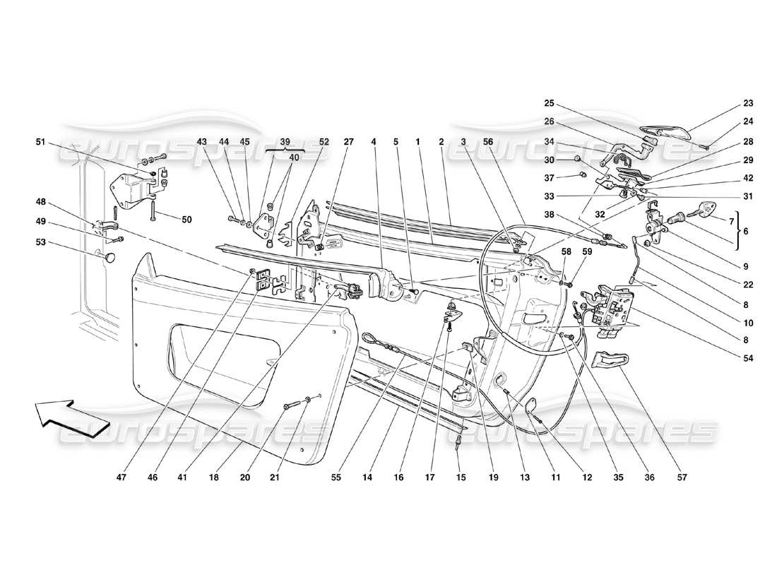 a part diagram from the ferrari 360 challenge (2000) parts catalogue