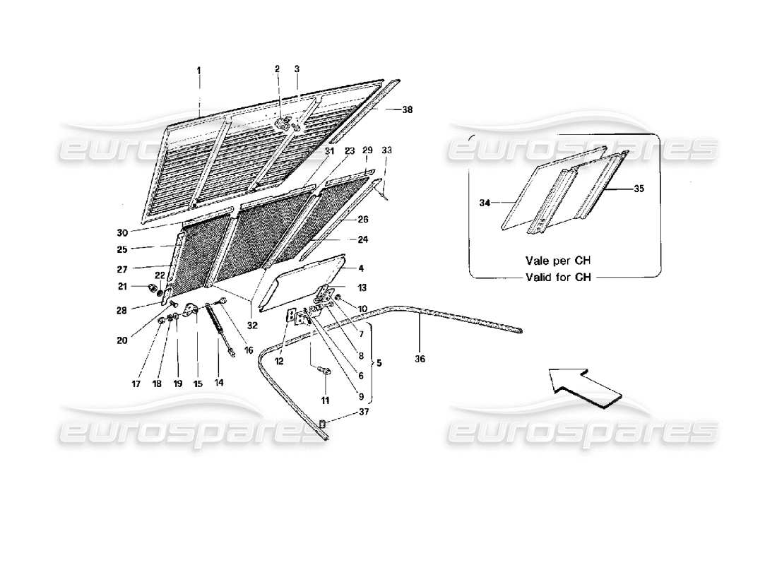 part diagram containing part number 62832700