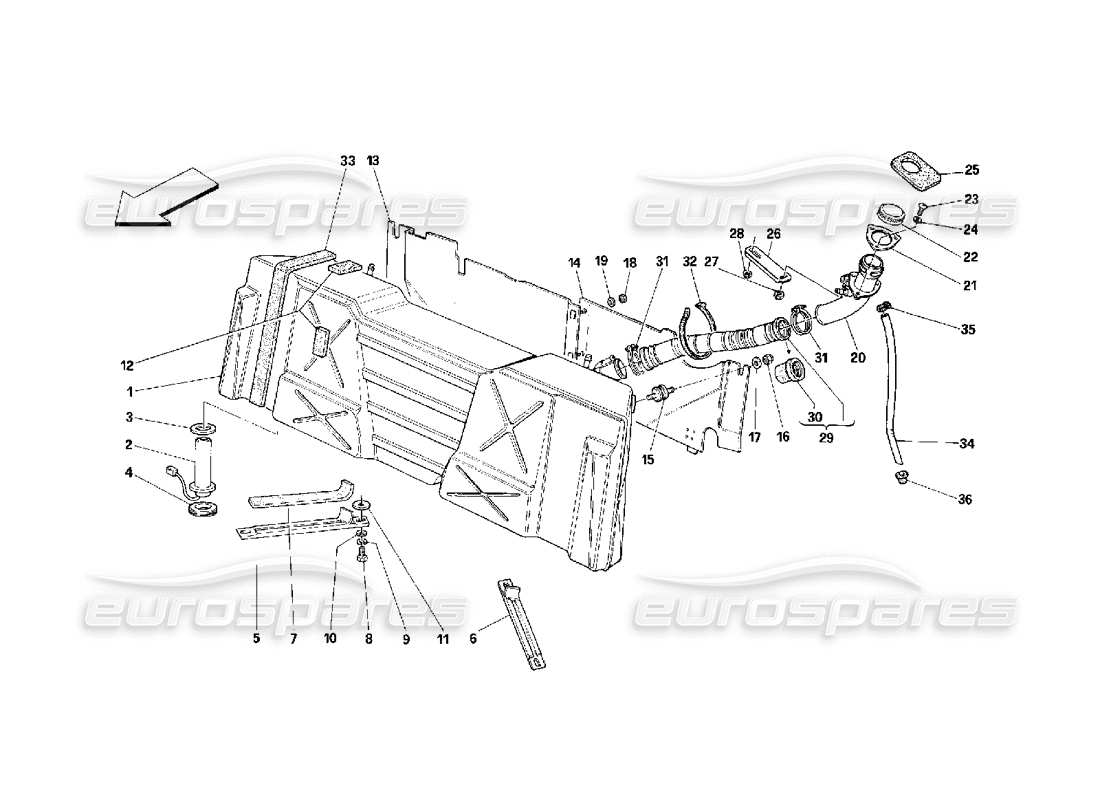 a part diagram from the ferrari 348 parts catalogue