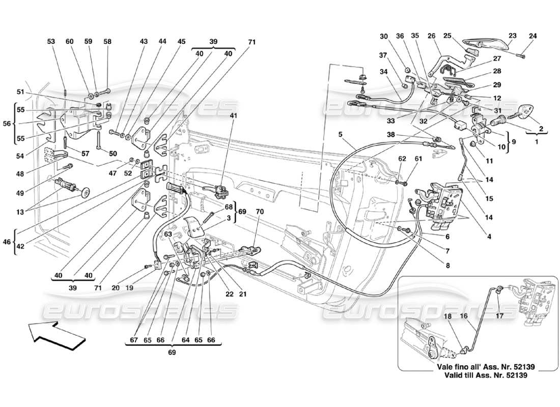 part diagram containing part number 64861200