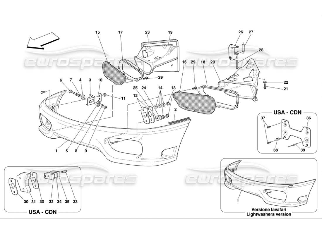 a part diagram from the ferrari 360 parts catalogue