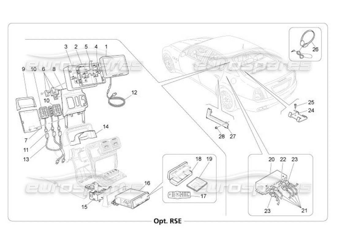 a part diagram from the maserati qtp. (2005) 4.2 parts catalogue