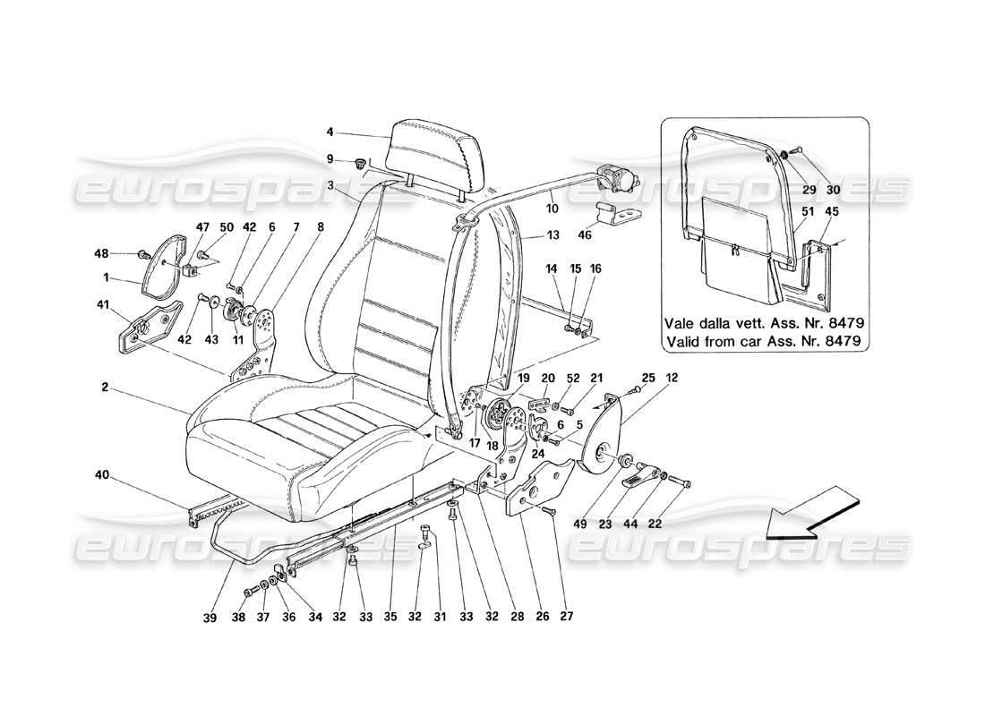 part diagram containing part number 62488500