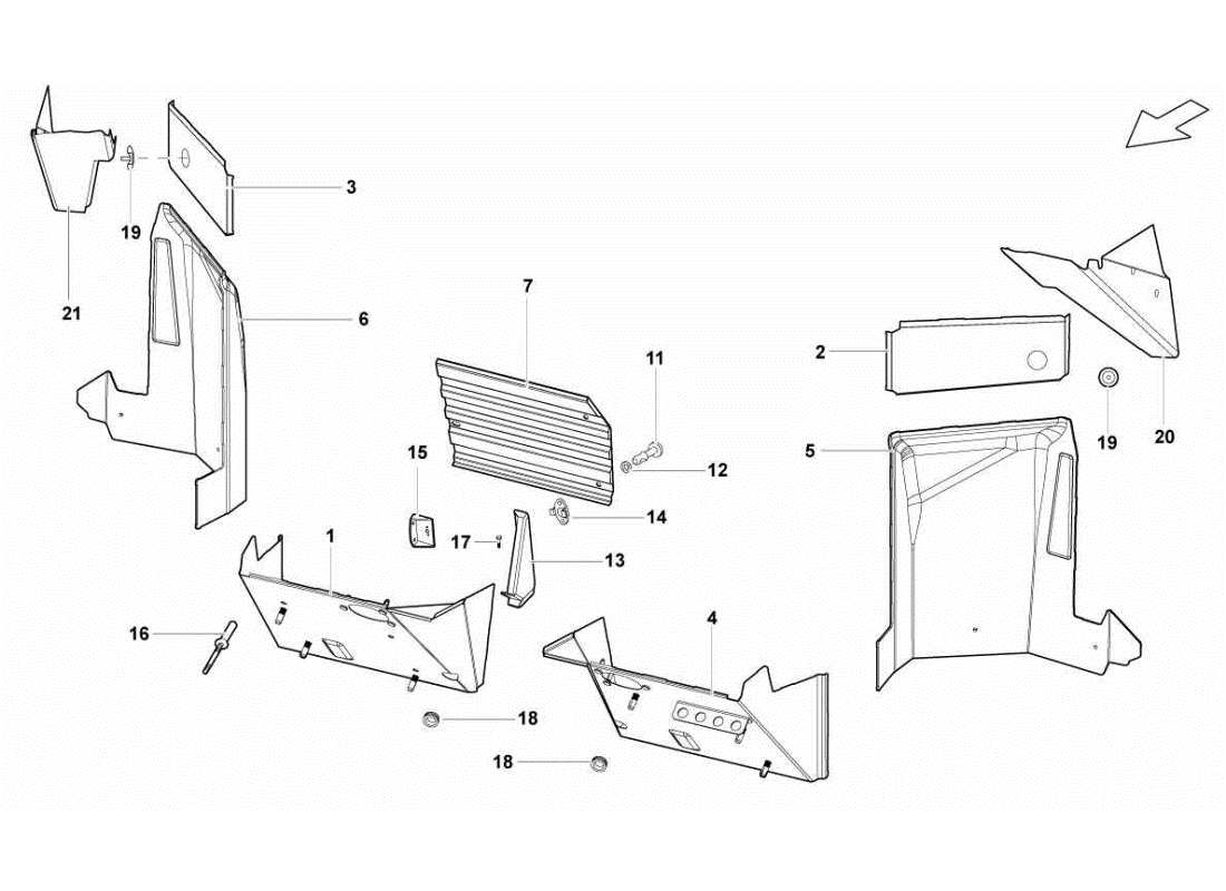 a part diagram from the Lamborghini Gallardo STS II SC parts catalogue