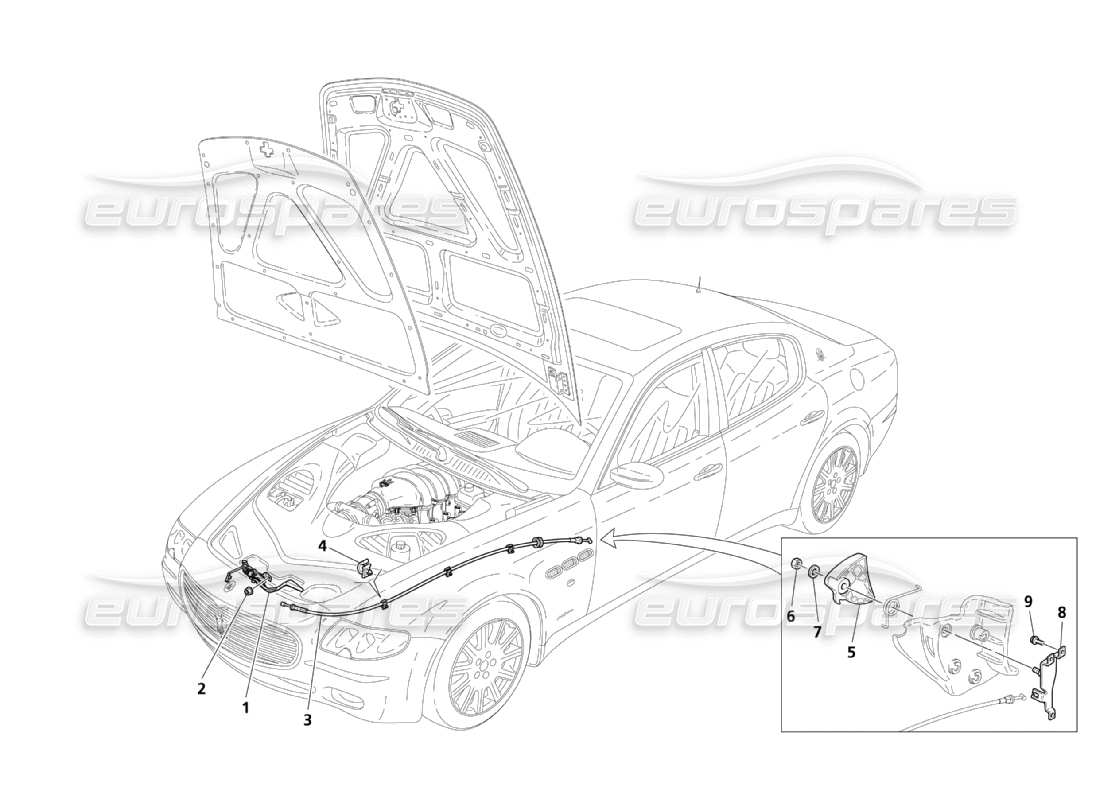 a part diagram from the maserati qtp. (2003) 4.2 parts catalogue