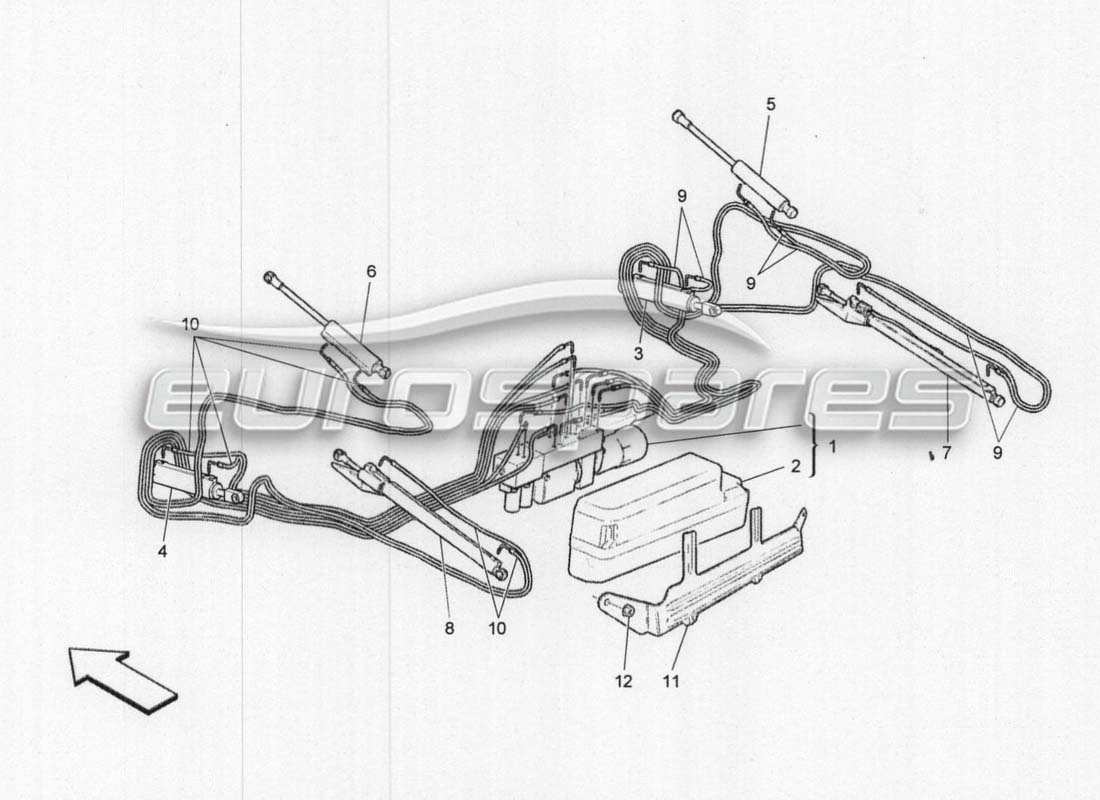 a part diagram from the Maserati GranCabrio MC Centenario parts catalogue