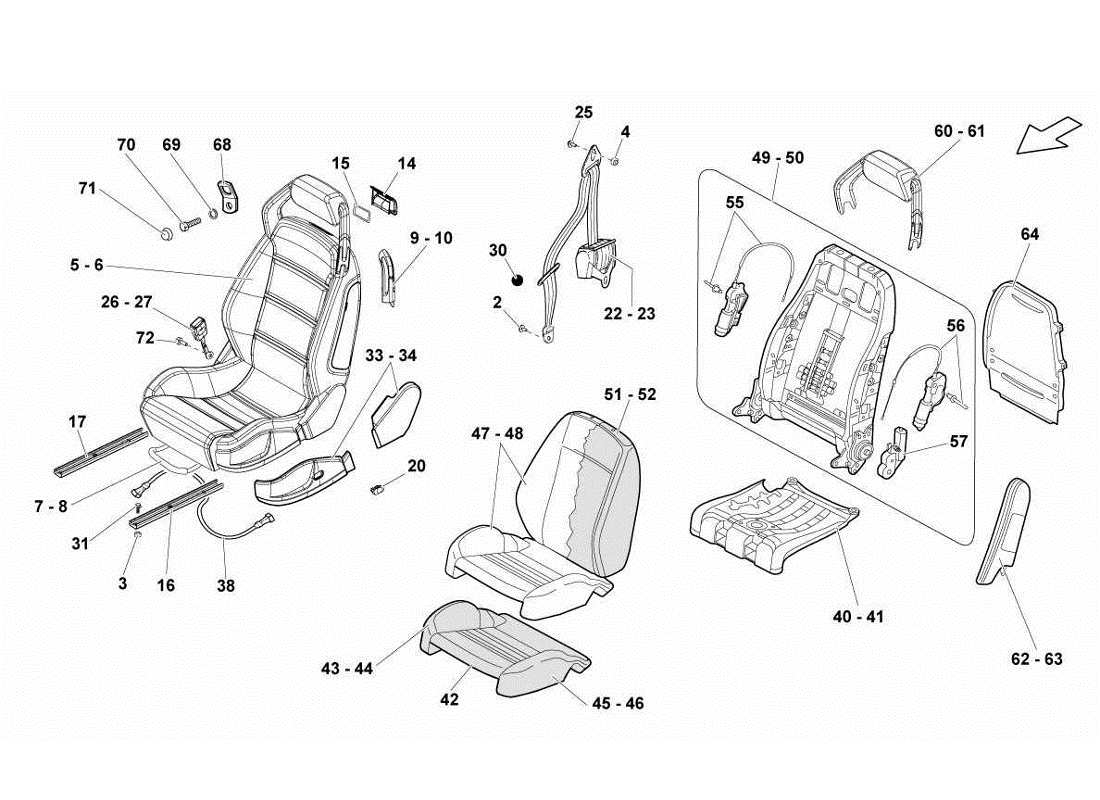 a part diagram from the lamborghini gallardo lp570-4s perform parts catalogue