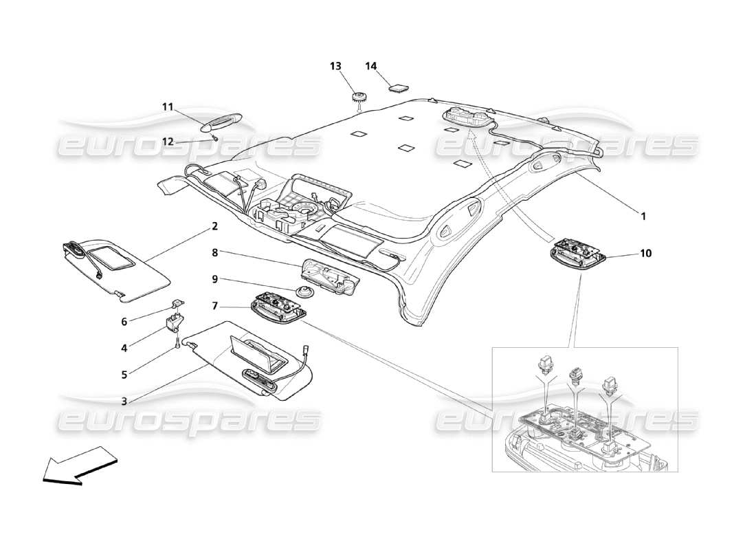 part diagram containing part number 67714500