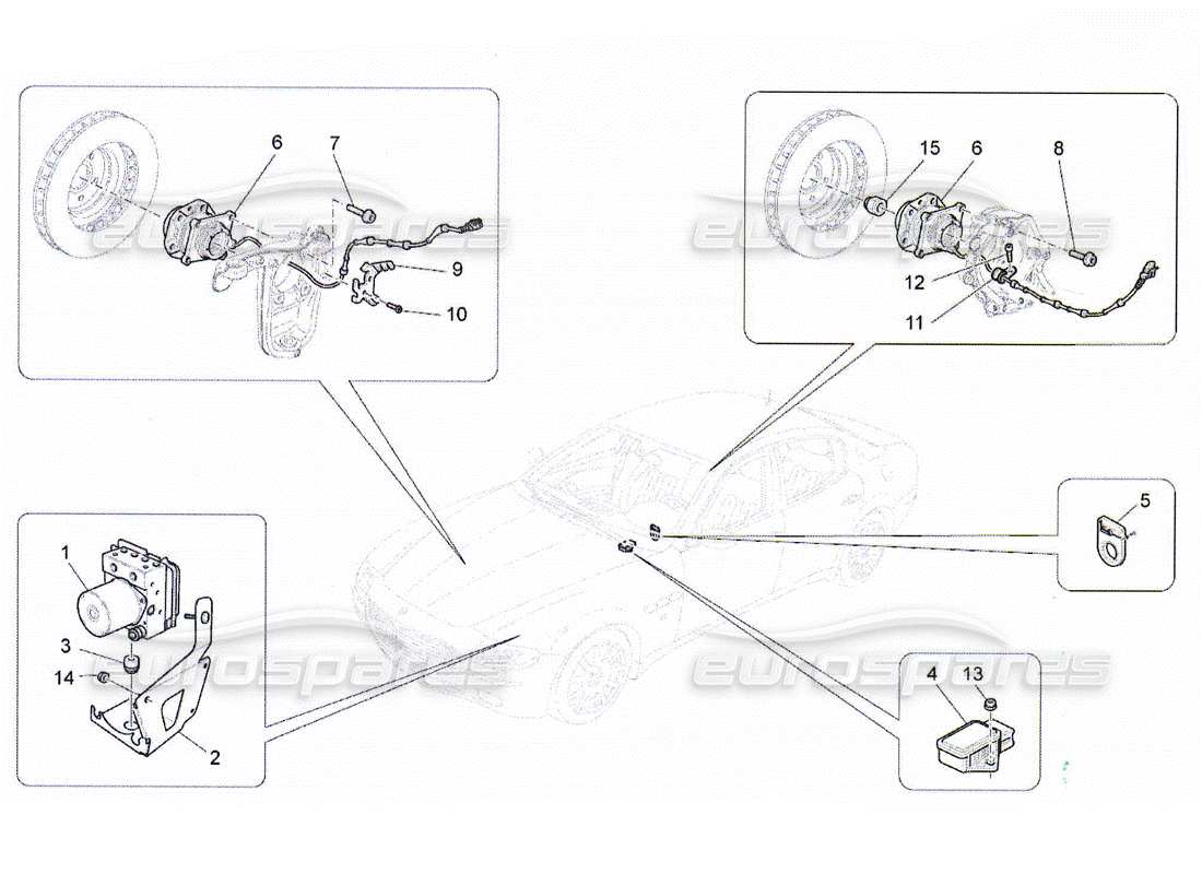 a part diagram from the maserati qtp. (2010) 4.2 parts catalogue