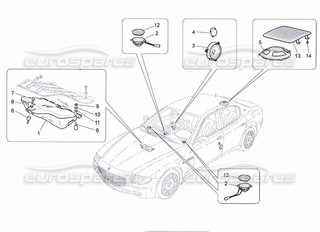 a part diagram from the maserati qtp. (2010) 4.7 parts catalogue