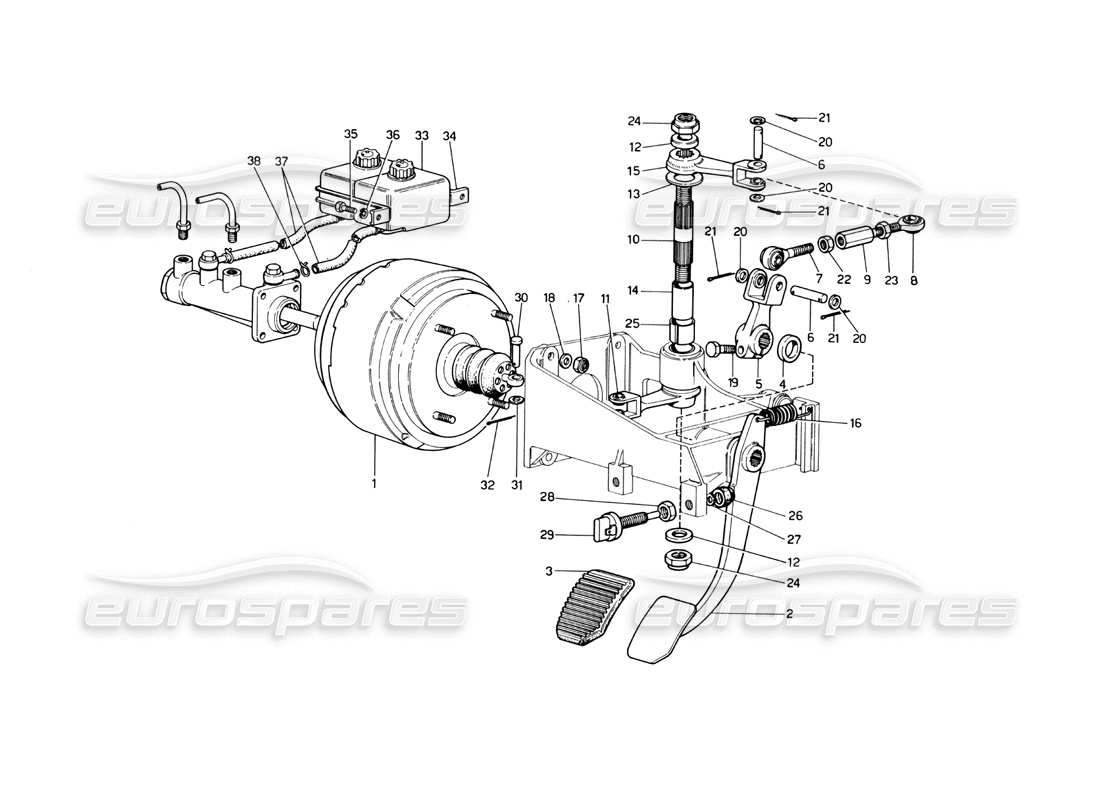 a part diagram from the Ferrari 246 Dino (1975) parts catalogue